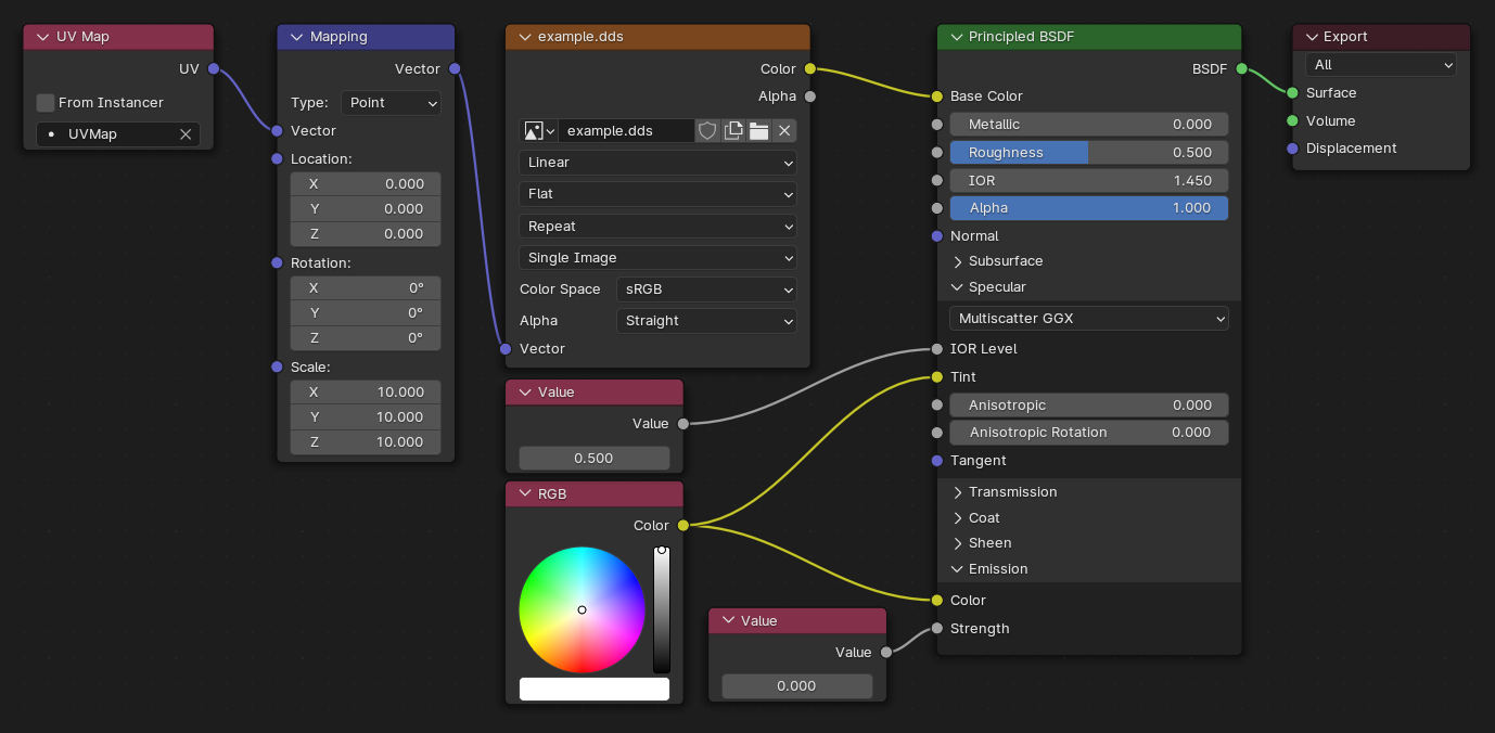 Example of Advanced Node-Based Material